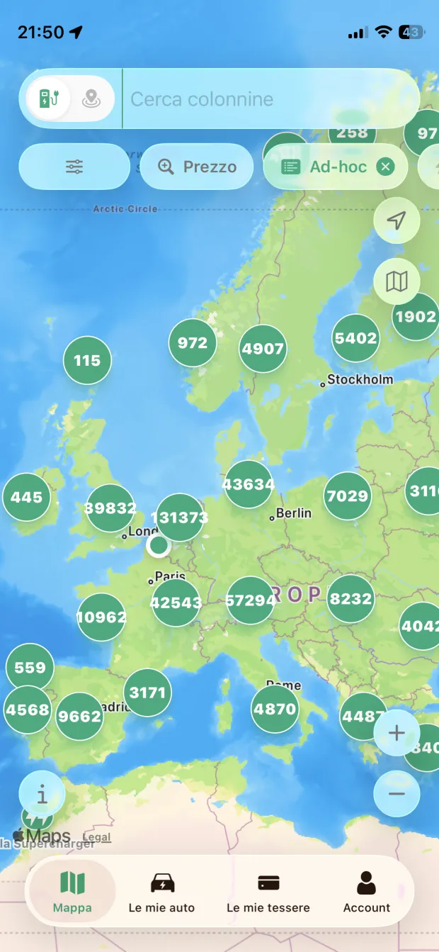 Trova stazioni di ricarica ovunque in Europa PlugPrice screenshot