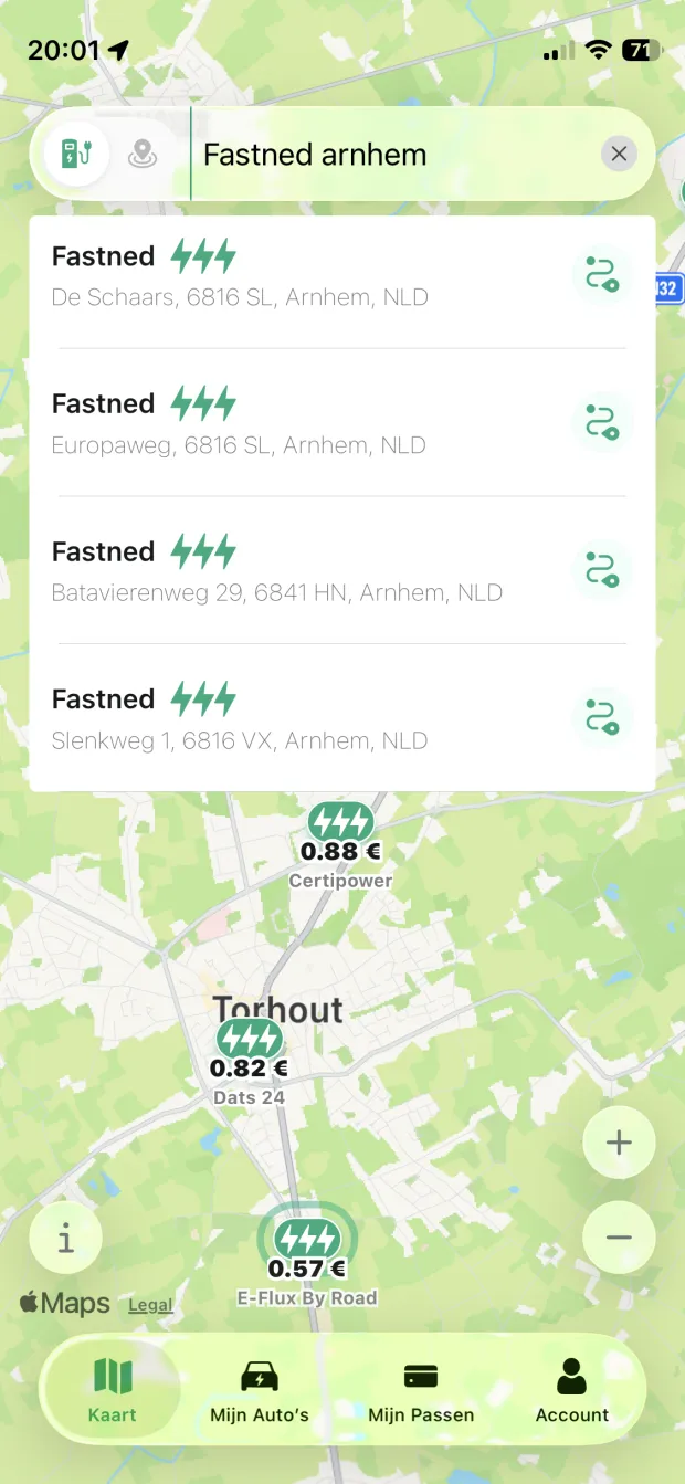 Zoek laadstations & plaatsen PlugPrice screenshot
