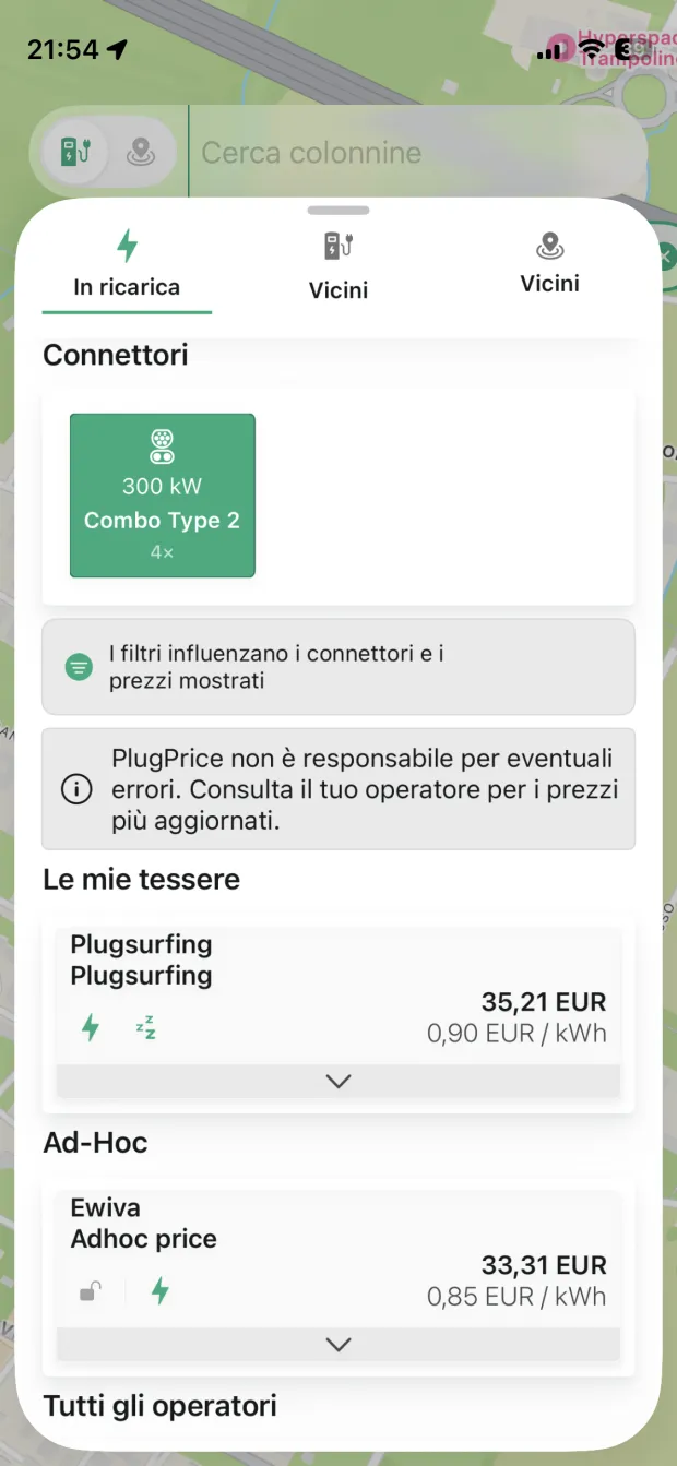Dettaglio dei costi trasparente PlugPrice screenshot
