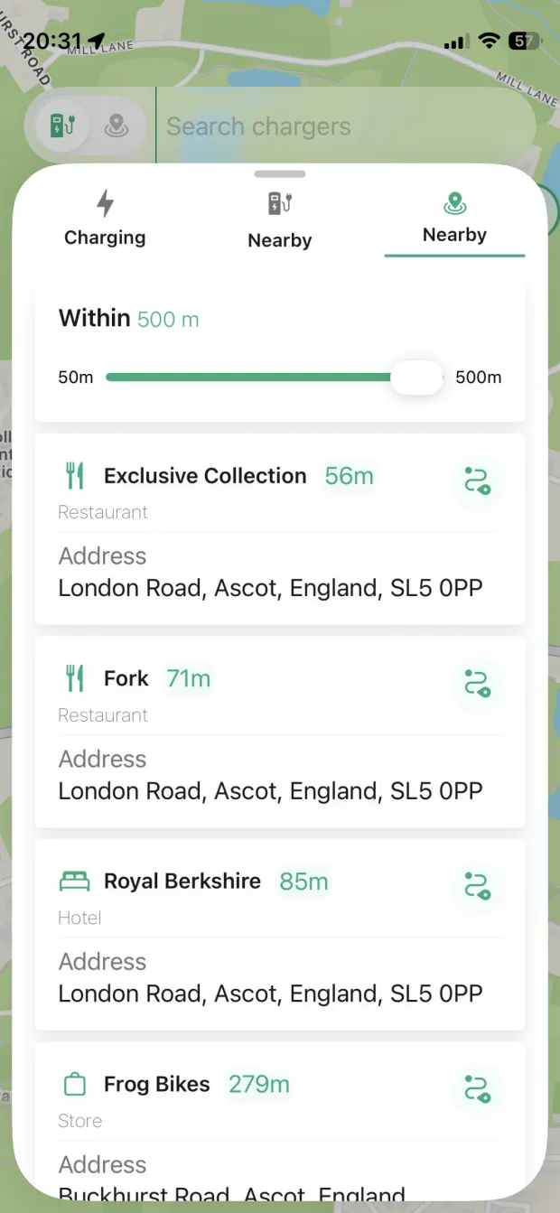 Discover nearby places PlugPrice screenshot