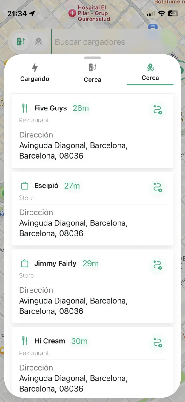 Descubre lugares cercanos PlugPrice screenshot